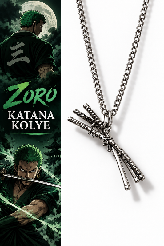 One Piece Zoro Katana Çelik Kolye