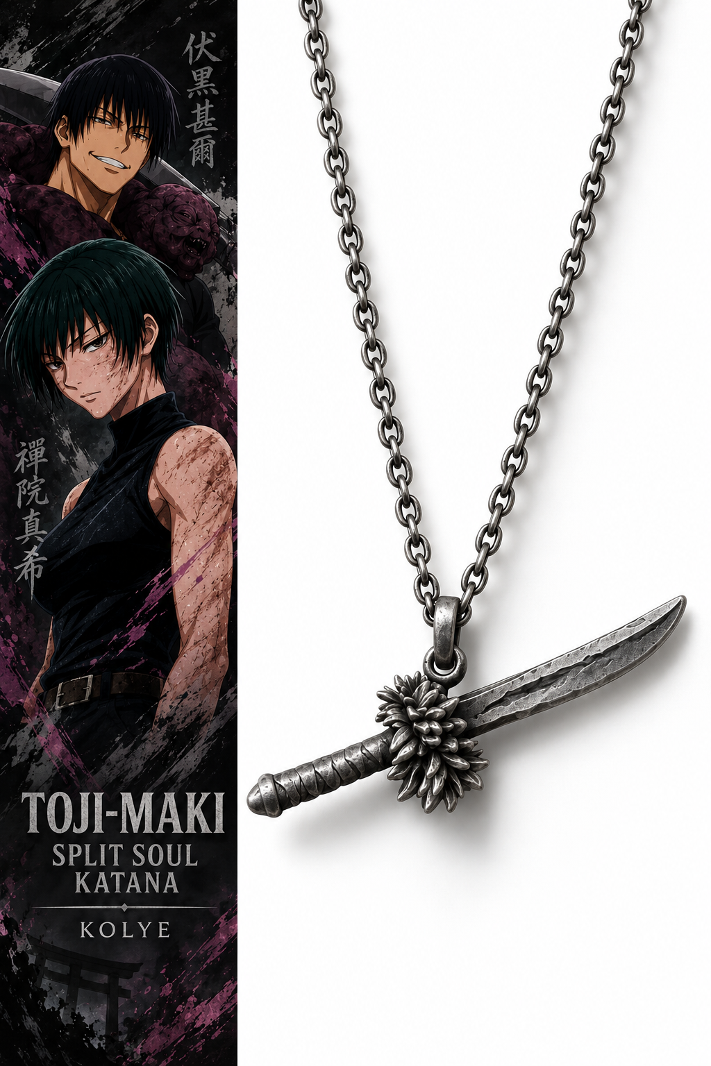 Jujutsu Kaisen Toji-Maki Split Soul Katana Kolye