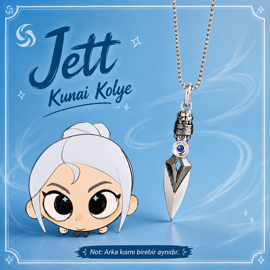 Valorant Jett Bıçağı Çelik Kolye Çift Yüzlü