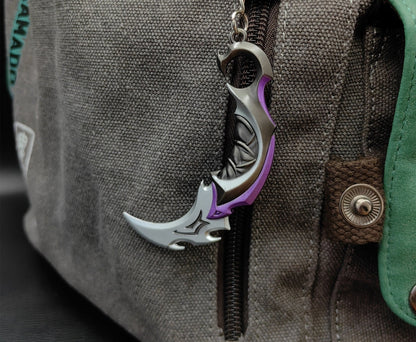 Valorant Metal Mini Figür Yağmacı Karambit Mor
