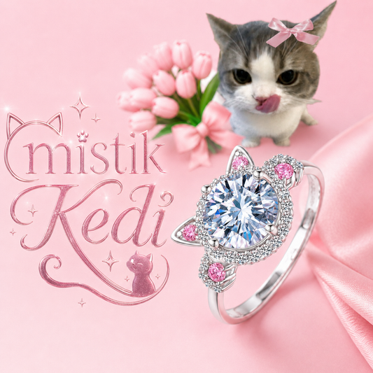 Mistik Kedi Ayarlanabilir Yüzük