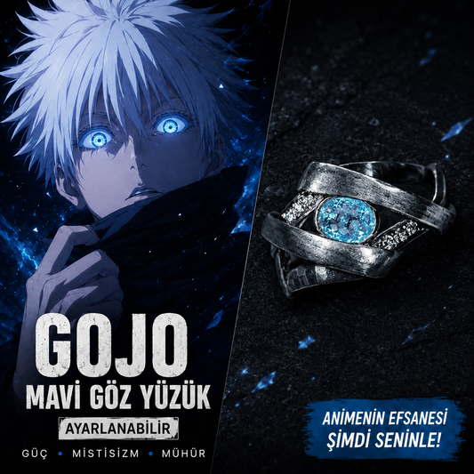 Jujutsu Kaisen Gojo Mavi Göz Çelik Yüzük