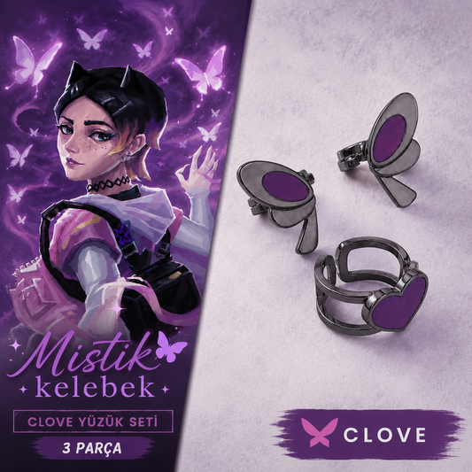 Valorant Clove Mistik Kelebek Yüzük Mor