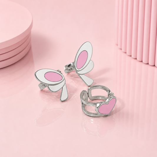 Valorant Clove Mistik Kelebek Yüzük Pembe